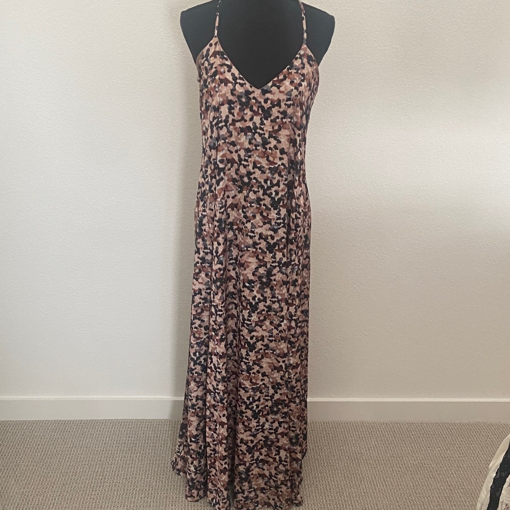 Chic Women's Floral Halter Maxi Dress